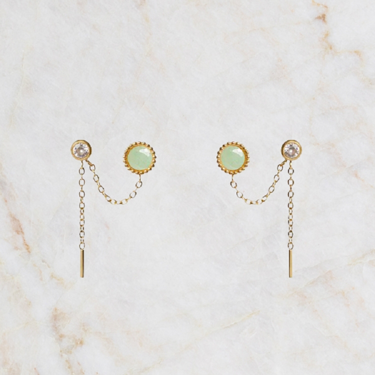 EMMA ET CHLOE BOUCLES D OREILLES PENDANTES CHLORIS