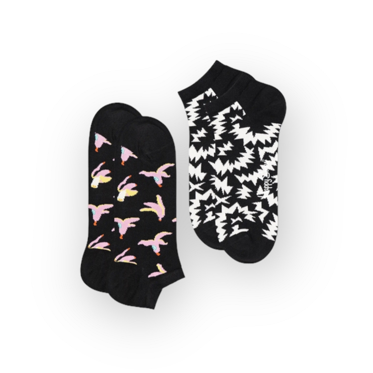 HAPPY SOCKS 2 PACK BANANA BREAK LOW SOCK